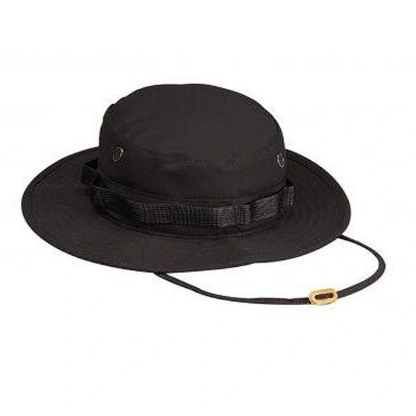 Schwarzer Baumwoll-Ripstop-Hut: Dein unzerstörbarer Begleiter für jedes Abenteuer, perfekt in Black-On-Black!